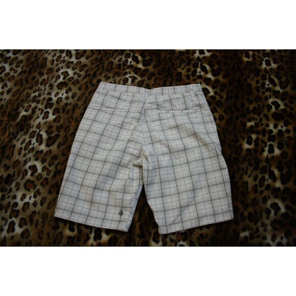 Volcom Y2K White Plaid Baggy Jorts Shorts Vintage Surfwear Skater Skatewear 34 - Picture 4 of 4
